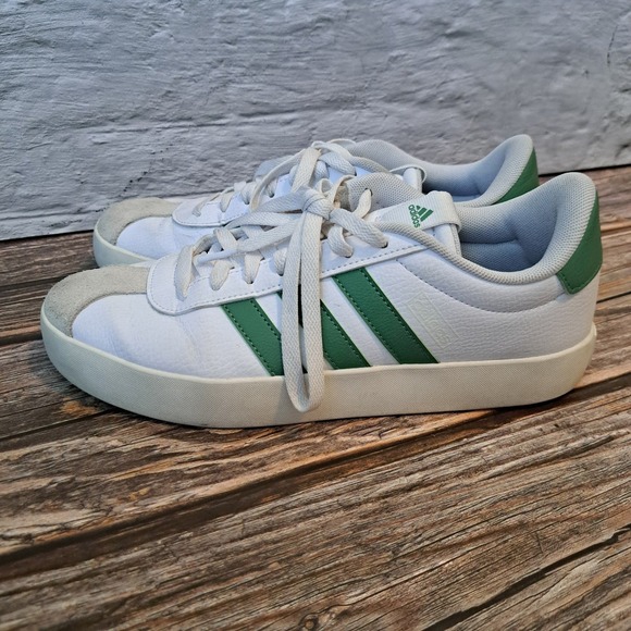 adidas Other - Adidas VL Court 3.0 Mens Sneakers White Green Leather Low Top ID9069 Size 9.5